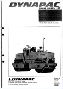 dynapac cc 20 parts catalog, dynapac parts catalog, dynapac cc