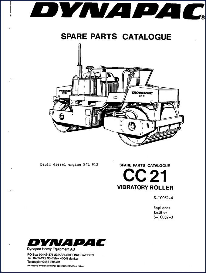 dynapac cc 21 parts catalog, dynapac parts catalog, dynapac cc