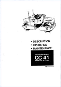dynapac cc 41 1982 technical manual, dynapac manual, dynapac cc