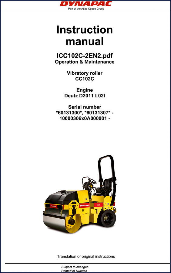 dynapac cc102c 2010 parts catalog, dynapac parts catalog, dynapac cc102c