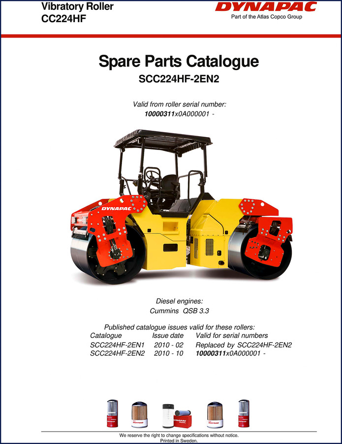 dynapac cc224hf 2010 parts catalog, dynapac parts catalog, dynapac cc224hf