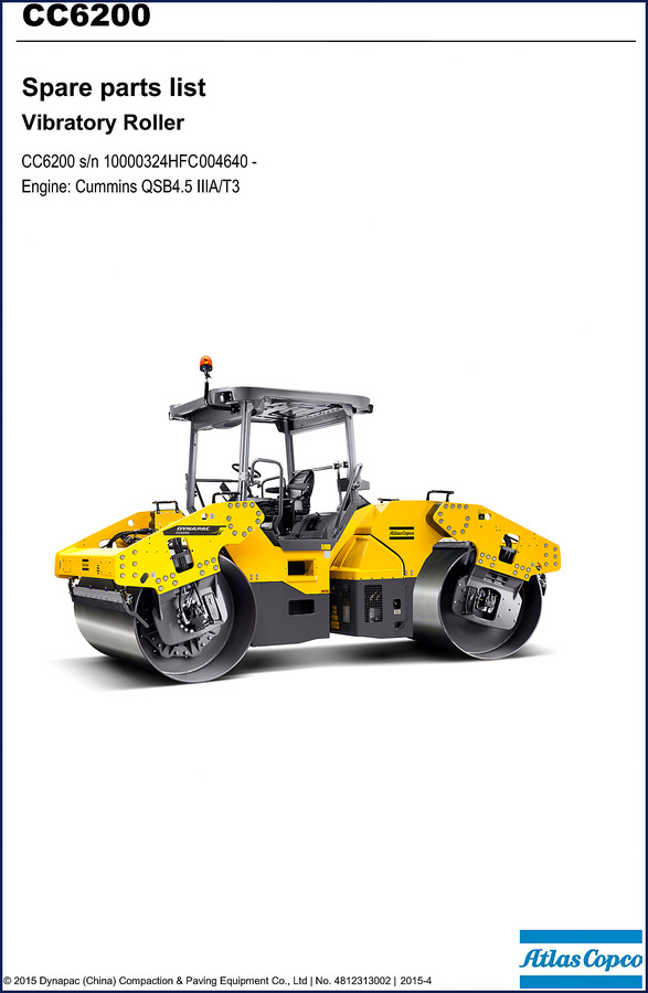 dynapac cc6200 2015 parts catalog, dynapac parts catalog, dynapac cc6200