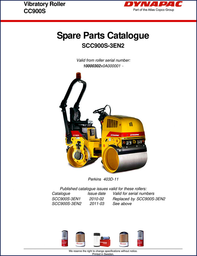 dynapac cc900s 2010 parts catalog, dynapac parts catalog, dynapac cc900s