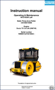 dynapac cs1400, cs1400n operators manual, dynapac manual, dynapac cs1400,