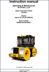 dynapac cs1400 operators manual, dynapac manual, dynapac cs1400