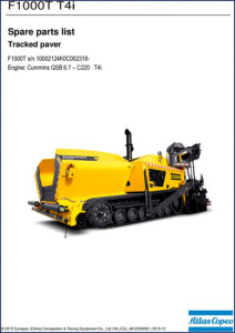 dynapac f1000t 2015 parts catalog, dynapac parts catalog, dynapac f1000t