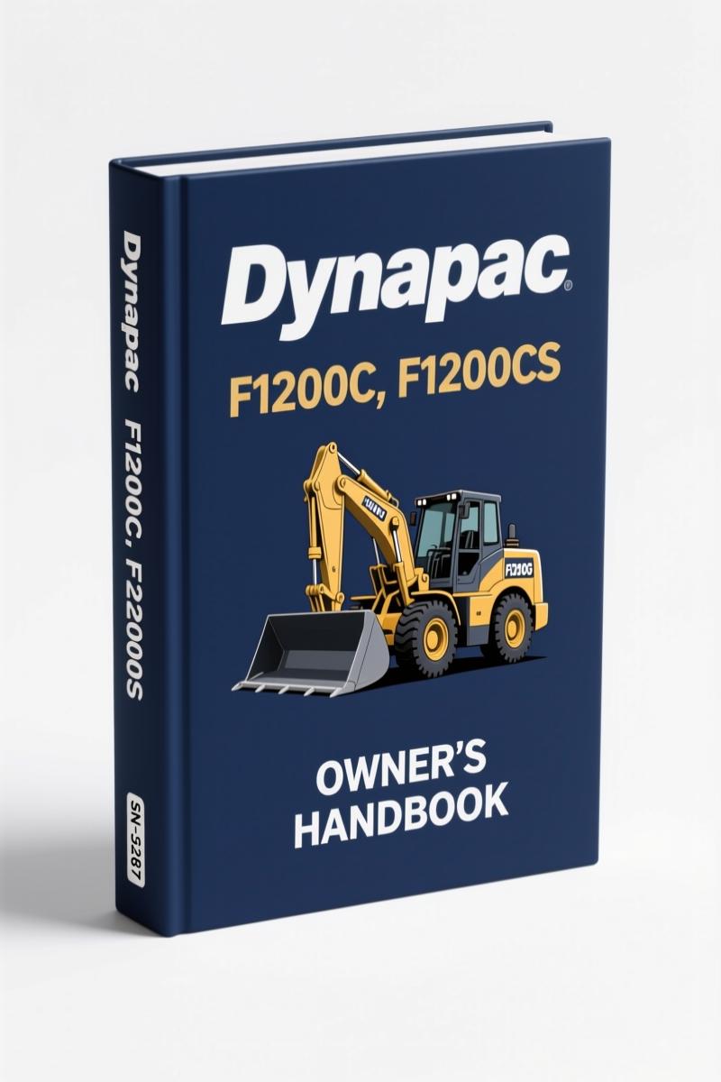 dynapac f1200c f1200cs operators manual, dynapac manual, dynapac f1200c