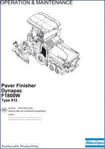 dynapac f1800w operators manual, dynapac manual, dynapac f1800w