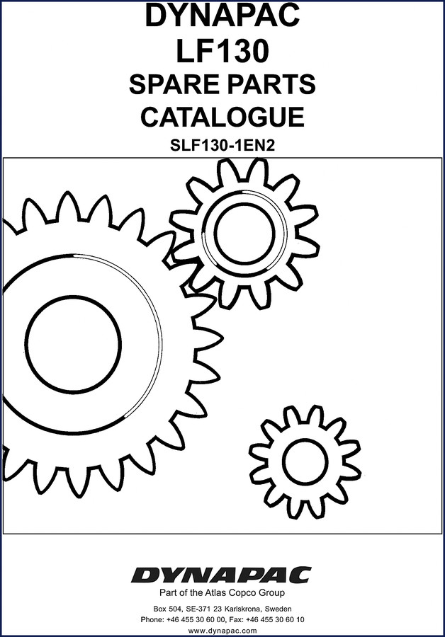 dynapac lf130 parts catalog, dynapac parts catalog, dynapac lf130