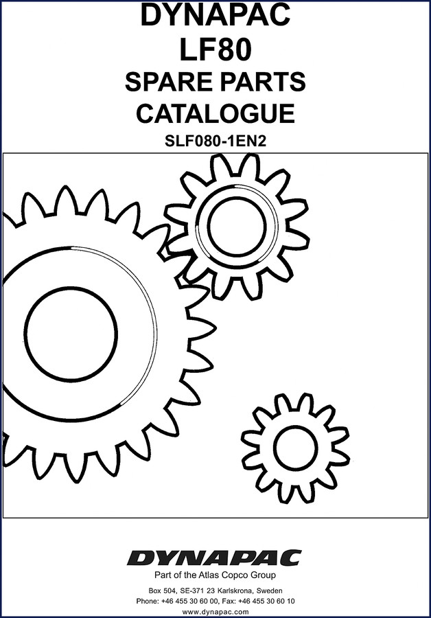 dynapac lf80 parts catalog, dynapac parts catalog, dynapac lf80
