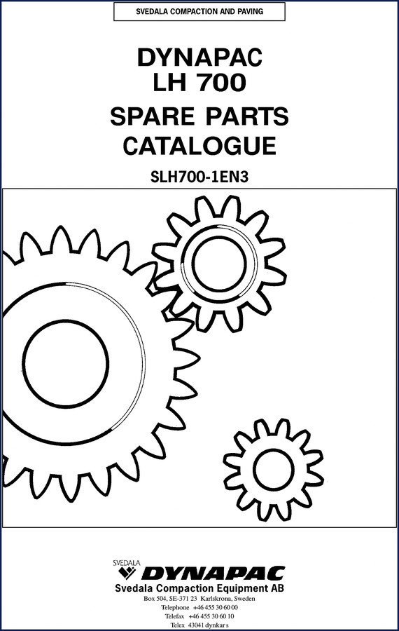 dynapac lh 700 parts catalog, dynapac parts catalog, dynapac lh