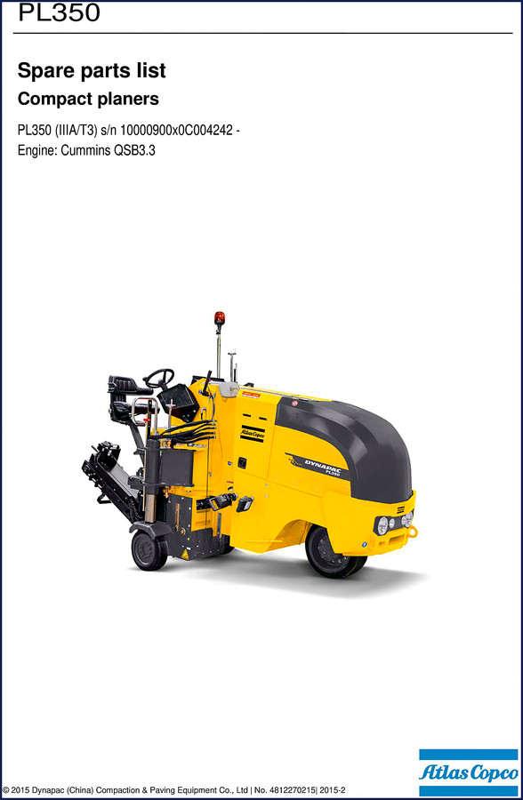 dynapac pl350 2015 parts catalog, dynapac parts catalog, dynapac pl350