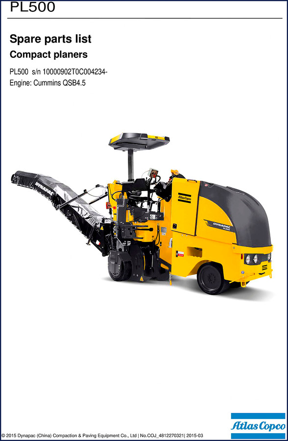 dynapac pl500 2015 parts catalog, dynapac parts catalog, dynapac pl500
