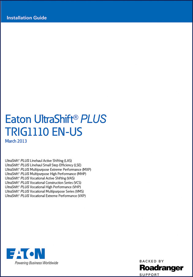 eaton ultrashift plus 2013 installation manual, eaton manual, eaton ultrashift