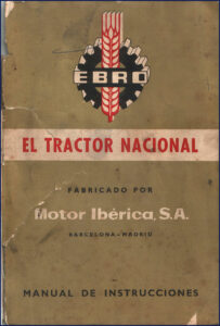 ebro tractor nacional 1960 user manual, ebro manual, ebro tractor