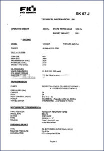fai komatsu sk 07 j technical manual, fai komatsu manual, fai komatsu komatsu