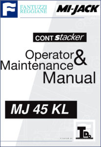 fantuzzi mj 45 kl operators manual, fantuzzi manual, fantuzzi mj
