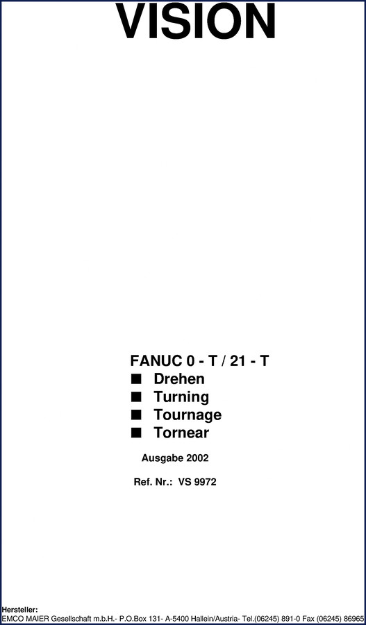 fanuc 0, fanuc manual