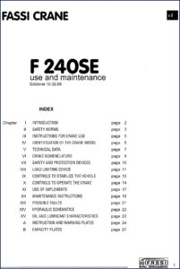 fassi f 240se 1999 operators manual, fassi manual, fassi f