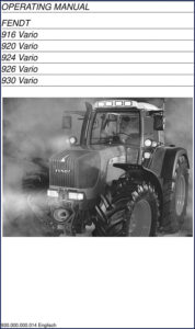 fendt 916 vario, 920 vario, 924 vario, 926, fendt manual, fendt 916