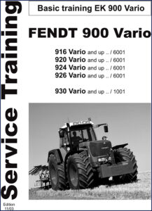 fendt 900 vario series 2003 training manual, fendt manual, fendt 900