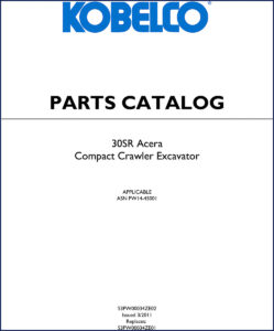 fiat kobelco 30sr acera 2011 parts catalog, fiat kobelco parts catalog, fiat kobelco kobelco