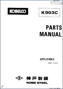 fiat kobelco k903c 1987 parts catalog, fiat kobelco parts catalog, fiat kobelco kobelco