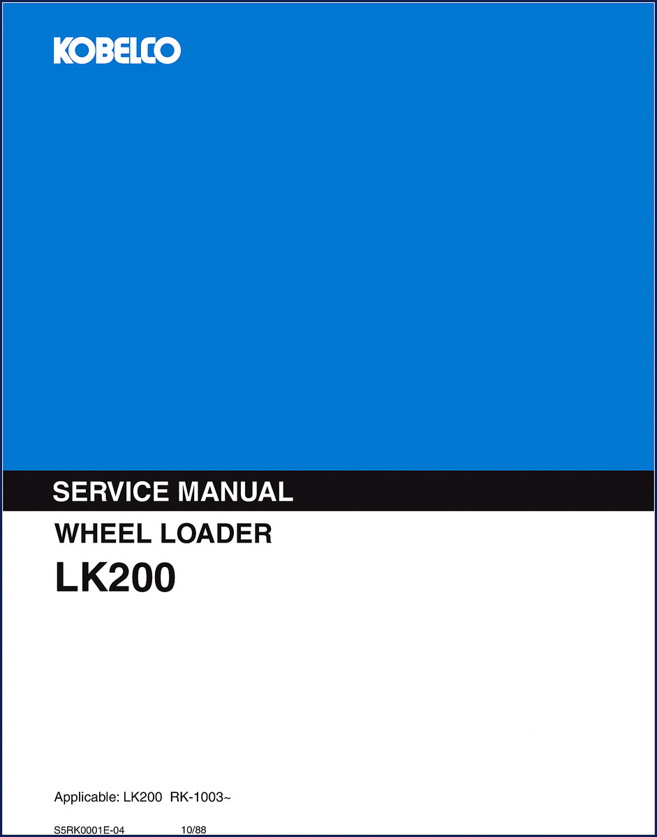 fiat kobelco lk200 1988 service manual, fiat kobelco service manual, fiat kobelco kobelco