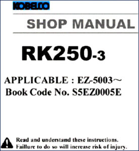 fiat kobelco rk250, fiat kobelco manual, fiat kobelco kobelco