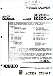 fiat kobelco sk 200 v, sk 200lc v, fiat kobelco workshop manual, fiat kobelco kobelco