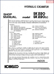 fiat kobelco sk 220 sk 220lc workshop manual, fiat kobelco workshop manual, fiat kobelco kobelco