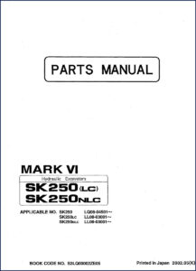 fiat kobelco sk250, sk250lc, sk250nlc 2002 parts catalog, fiat kobelco parts catalog, fiat kobelco kobelco