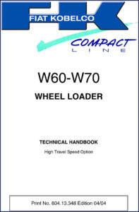 fiat kobelco w60 w70 2004 technical manual, fiat kobelco manual, fiat kobelco kobelco