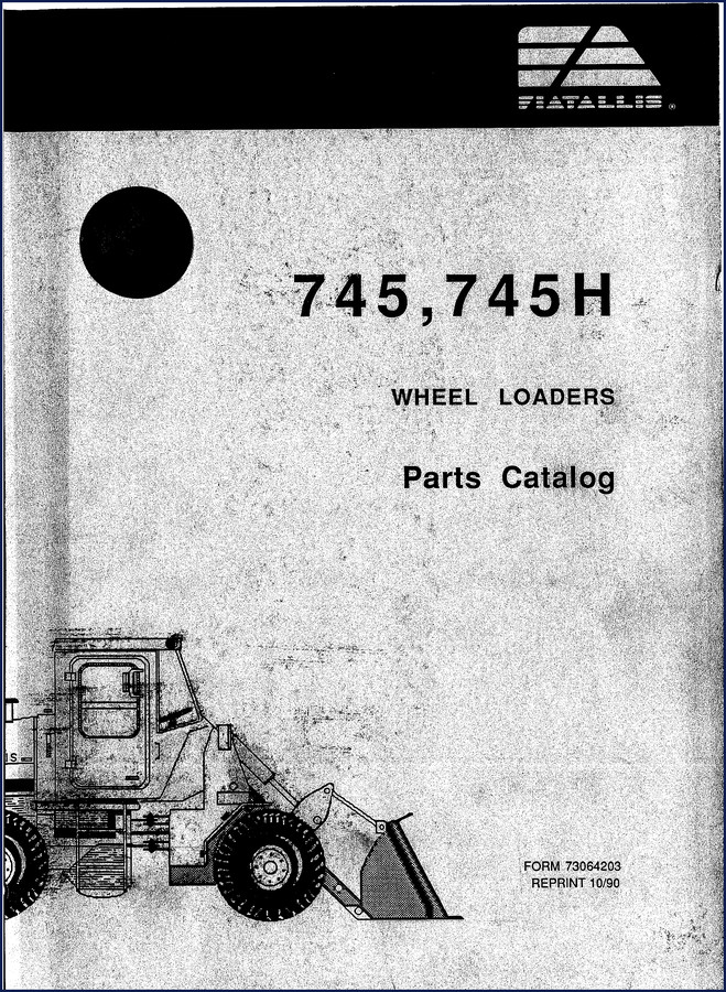 fiatallis 745, 745h 1990 parts catalog, fiatallis parts catalog, fiatallis 745,