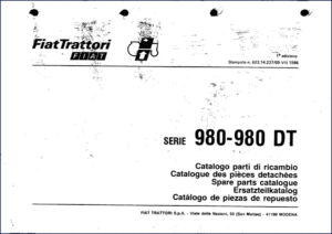 fiatallis 980, 980 dt 1986 parts catalog, fiatallis parts catalog, fiatallis 980,