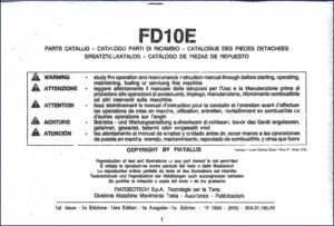 fiatallis fd10e 1990 parts catalog, fiatallis parts catalog, fiatallis fd10e