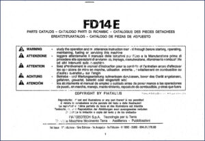 fiatallis fd14e 1992 parts catalog, fiatallis parts catalog, fiatallis fd14e