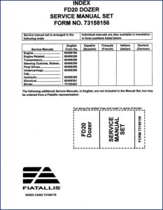 fiatallis fd20 service manual, fiatallis service manual, fiatallis fd20