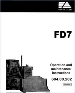 fiatallis fd7 operators manual, fiatallis manual, fiatallis fd7