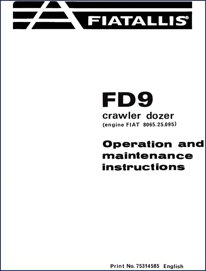 fiatallis fd9, 318, 323, 325 1993 parts catalog, fiatallis parts catalog, fiatallis fd9,