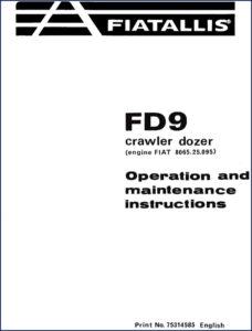 fiatallis fd9 service manual, fiatallis service manual, fiatallis fd9