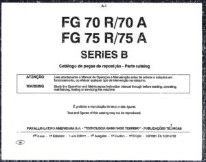 fiatallis fg 70 fg 75 1991 parts catalog, fiatallis parts catalog, fiatallis fg