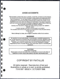 fiatallis fg65c 1998 parts catalog, fiatallis parts catalog, fiatallis fg65c