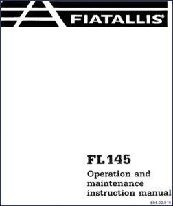 fiatallis fl145 operators manual, fiatallis manual, fiatallis fl145