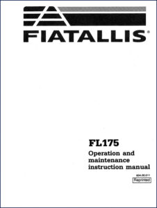 fiatallis fl175 operators manual, fiatallis manual, fiatallis fl175