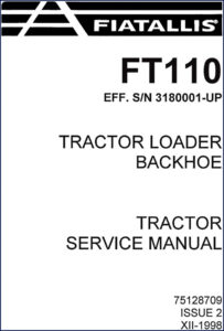 fiatallis ft110 1998 service manual, fiatallis service manual, fiatallis ft110