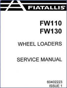 fiatallis fw110, fw130 service manual, fiatallis service manual, fiatallis fw110,