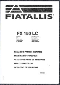 fiatallis fx 150 lc parts catalog, fiatallis parts catalog, fiatallis fx