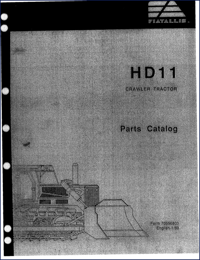 fiatallis hd11 1989 parts catalog, fiatallis parts catalog, fiatallis hd11