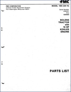 fmc bolens 1660 parts catalog, fmc bolens parts catalog, fmc bolens bolens